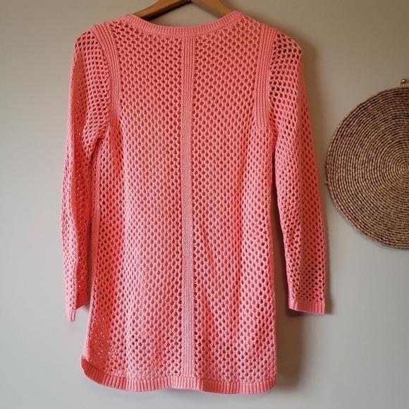 Croft & Barrow Pink Double Layer Loose Knit Sweater - Picture 2 of 11